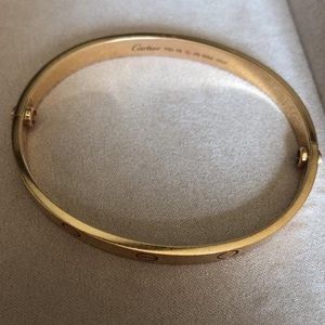 Cartier rose gold LOVE bracelet size 18